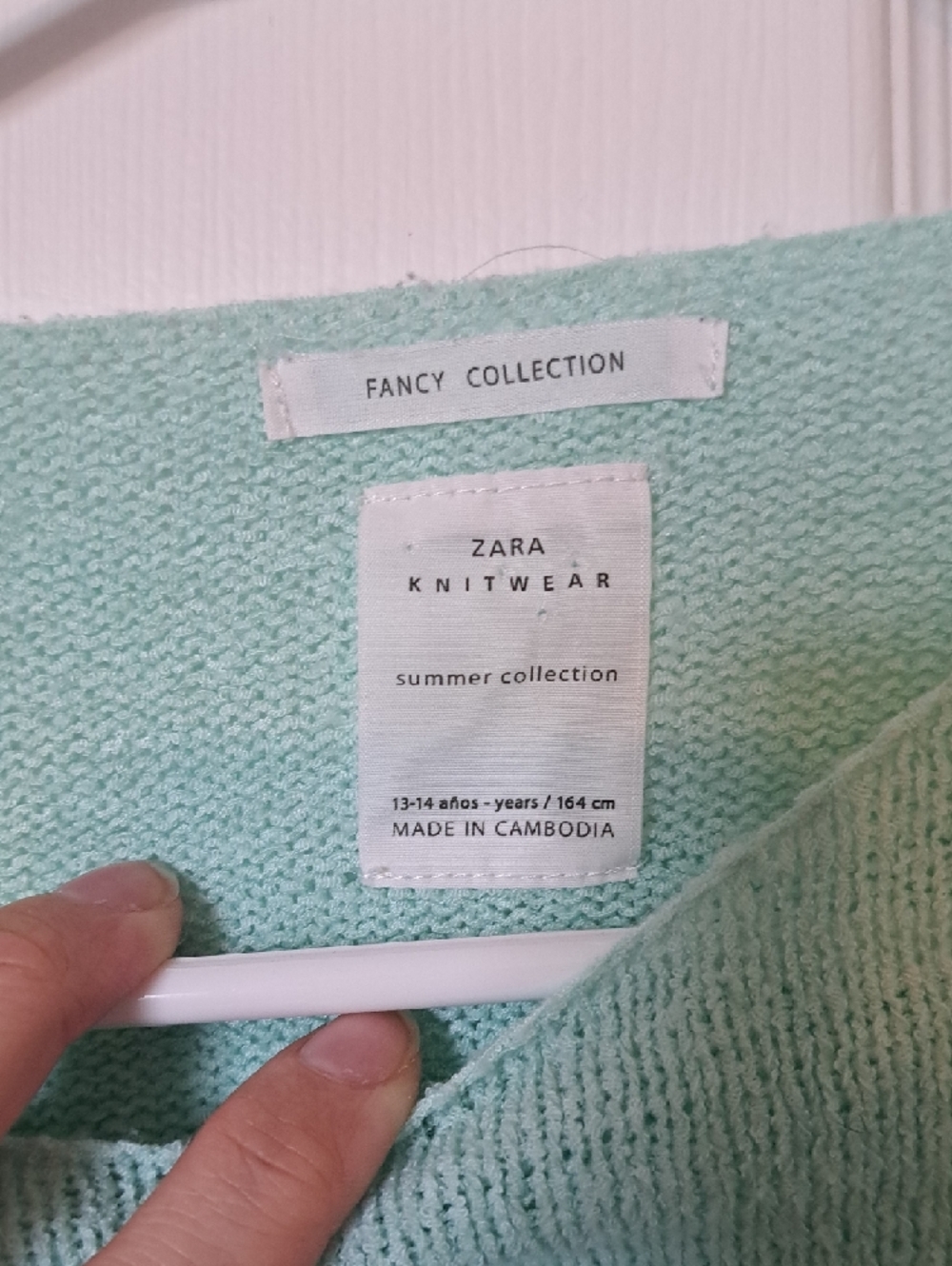 Zara Mint Green Crewneck Pocket Sweater - Women - Picture 3 of 6
